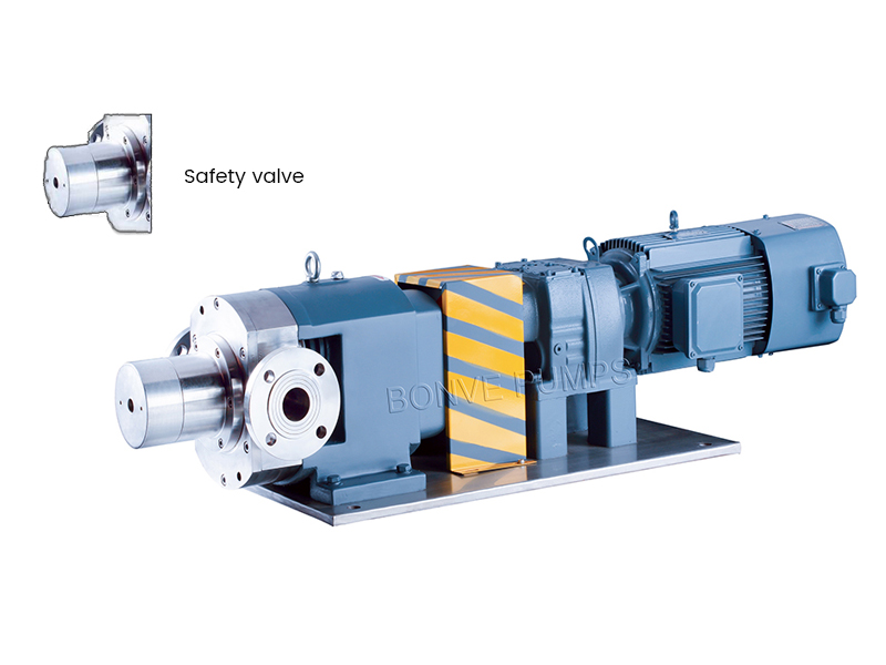 Safety valve built-in type positive displacement rotor pump