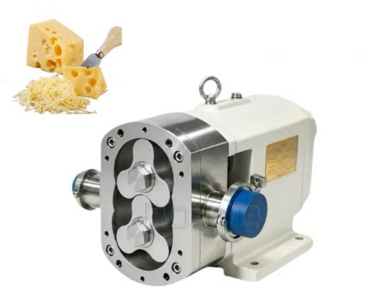 Bomba de rotor para queijo em aço inoxidável de grau alimentício